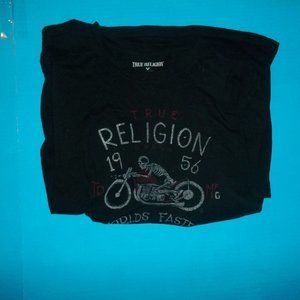 BNWOTS TRUE RELGION XXL SKELETON ON A MOTORCYCLE S/S TEE